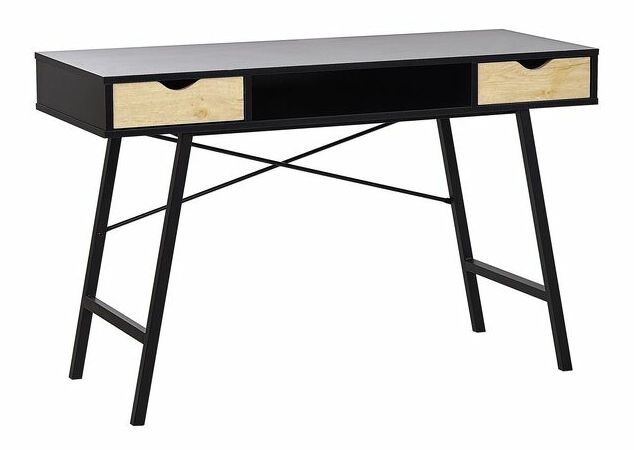 Íróasztal CLARIUM (fekete + világos fa)