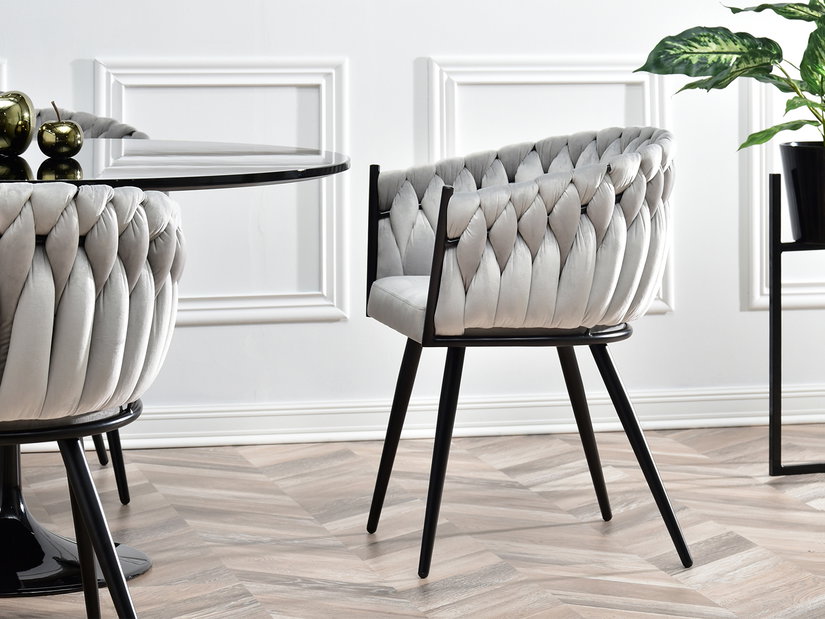 Jedálenská stolička Radio (sivá + čierna)