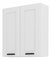 Dulap superior de bucătărie cu două uși Lucid 80 G 90 2F (alb + alb)