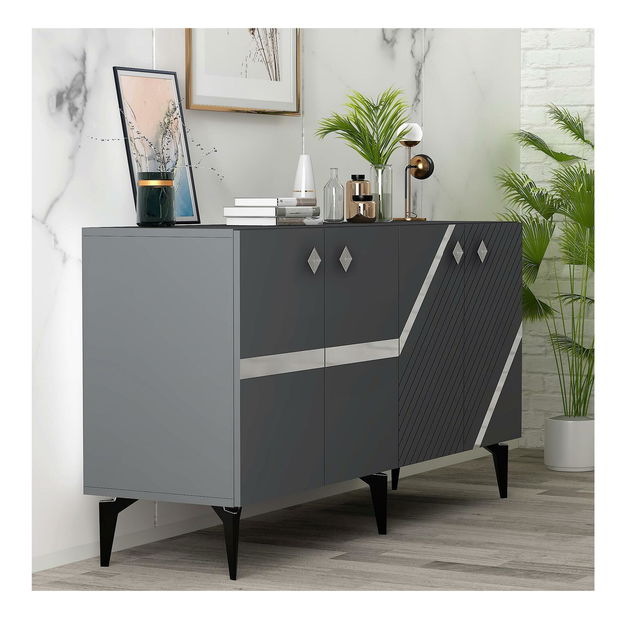 Szekrény Tabivo (antracit + ezüst) 