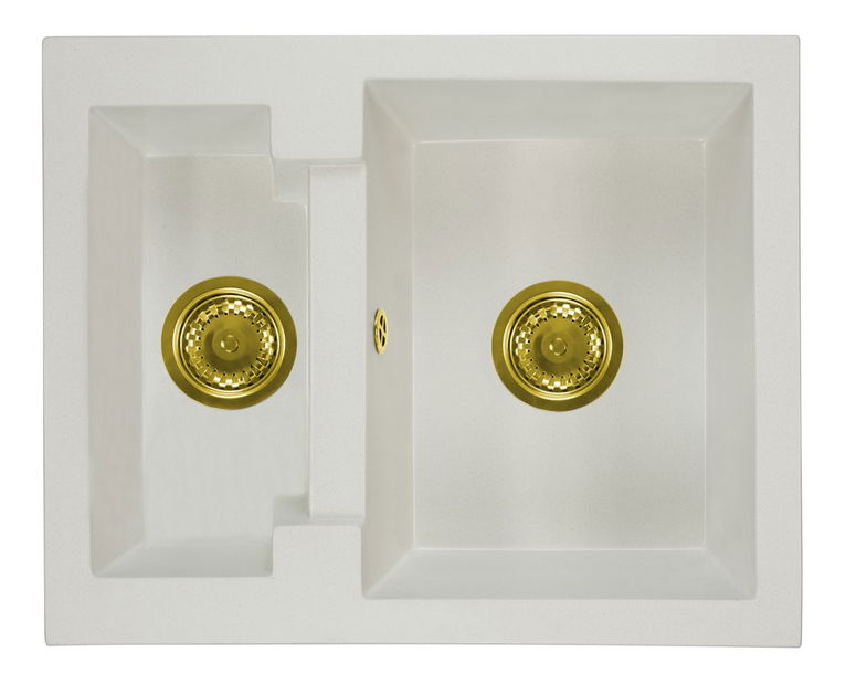 Kuchynský drez Yagma (biela) (s 1 otvorom pre batériu) (P)