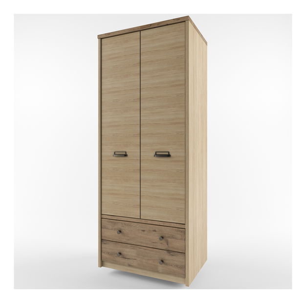 Dulap de haine Danica 2D2S (madura + Stejar wellington)