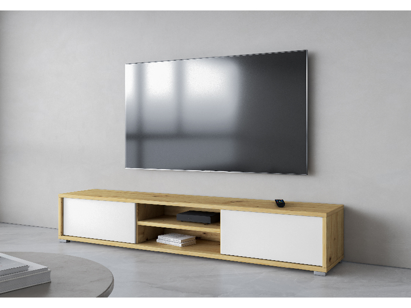 TV stolík Fiora 40 (dub artisan + biela)