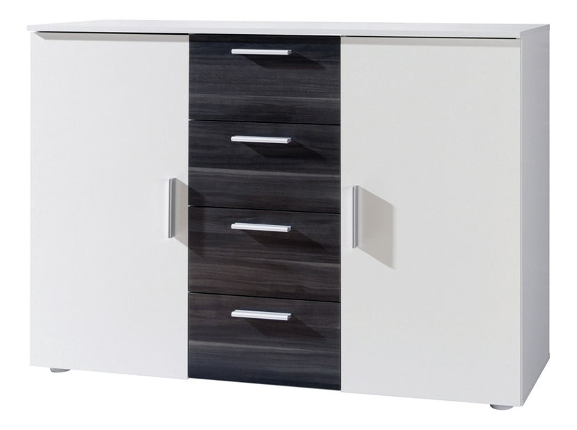 Komoda Verwood Typ 26 (biela + orech)