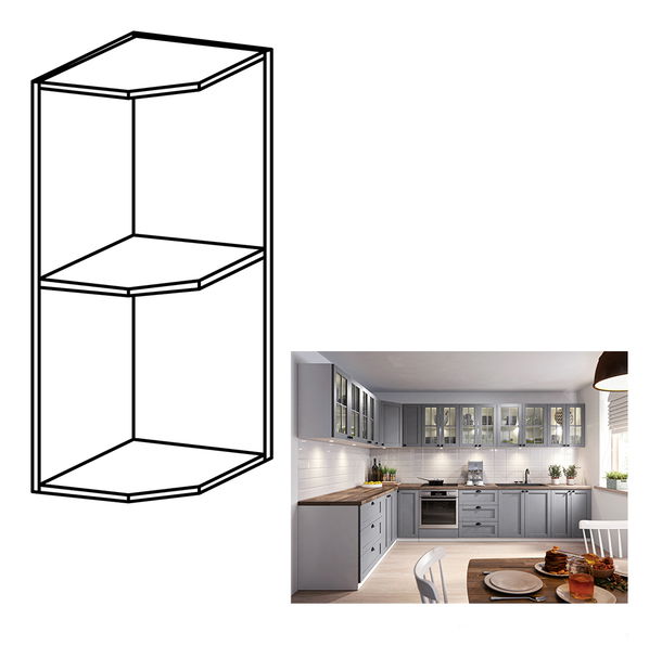 Dulap superior de bucătărie G25PZ Lanaya (alb)