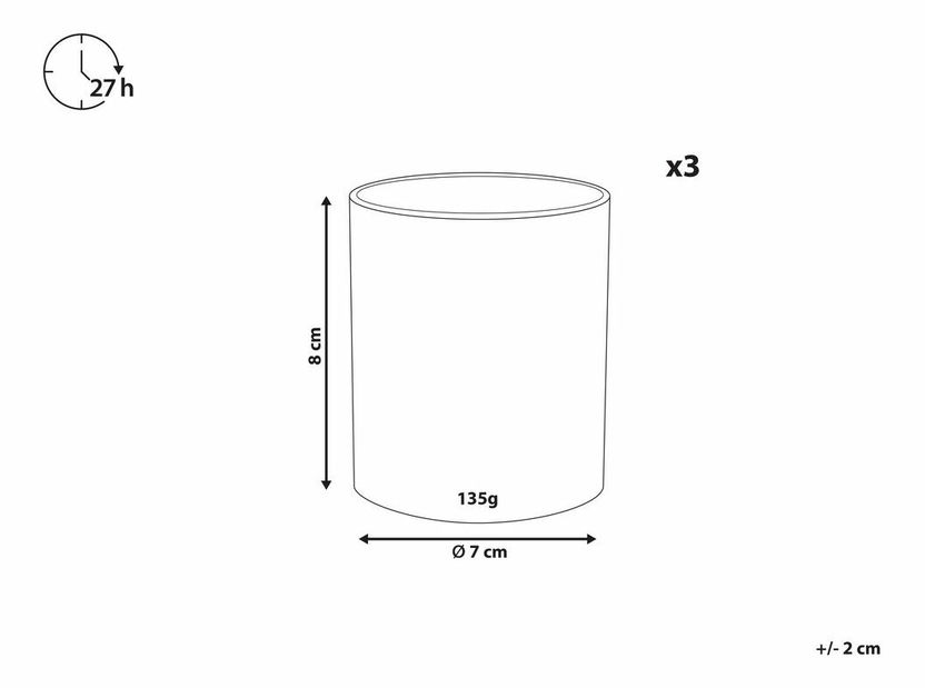 Illatos gyertya készlet bergamott/tengeri szellő/zsálya és tengeri só (3 db) Joyza (zöld)