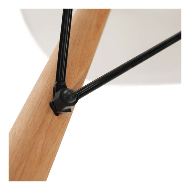 Barová stolička Caribik (biela + buk)