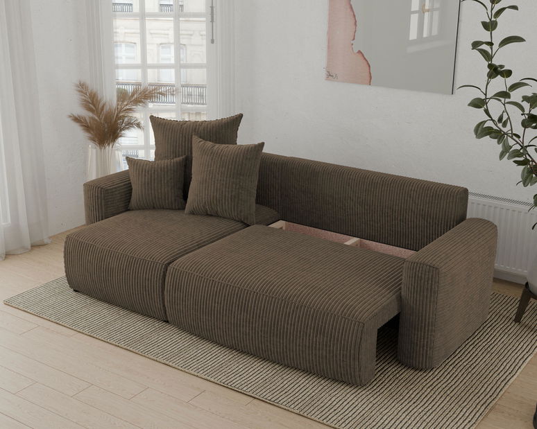 Kutna garnitura Denia (L) (tamnosmeđa)