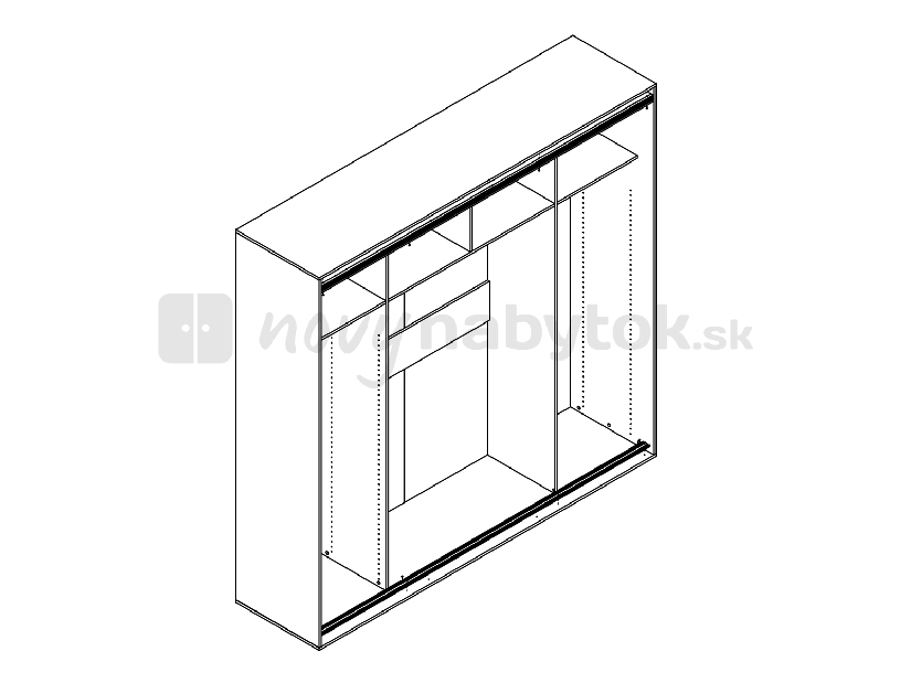 Ormar za garderobu F19 SZF2D/250 