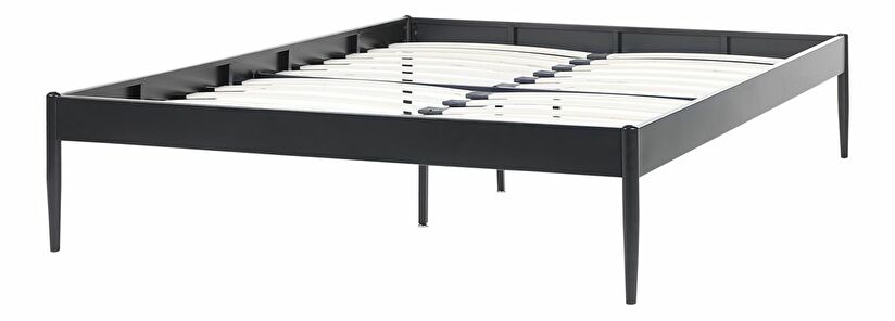 Manželská posteľ 140 cm Victoire (čierna) (s roštom)