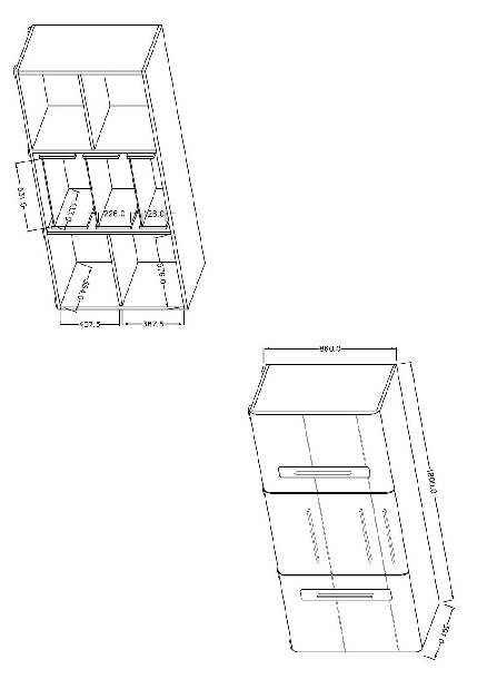 Komoda Tashia Typ 26 (biela + vysoký lesk biely)