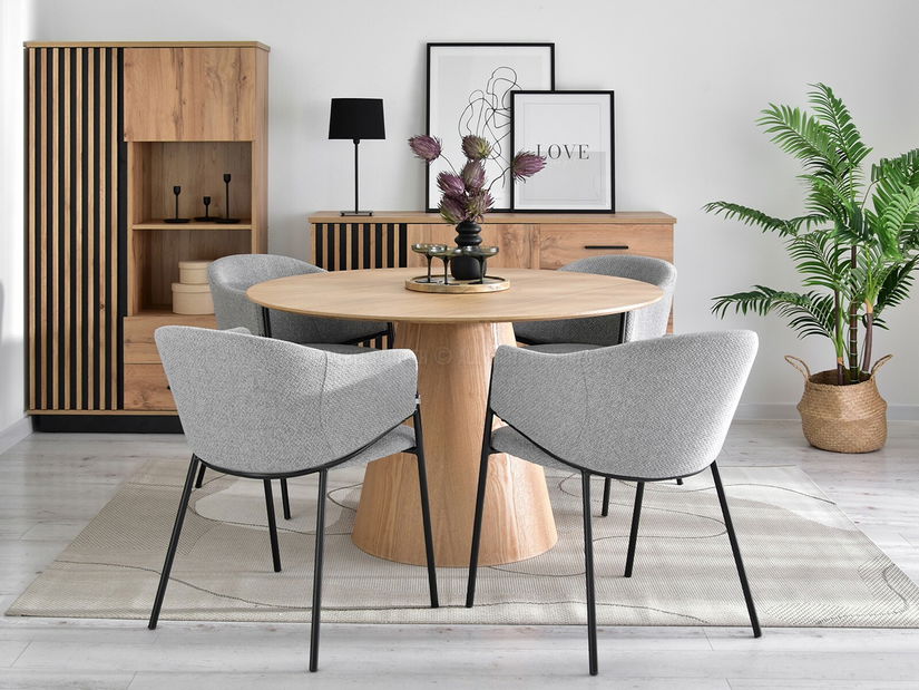 Stolička Chad (sivá + čierna)