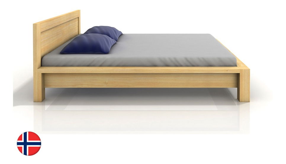 Manželská posteľ 140 cm Naturlig Fjaerland (borovica) (s roštom)