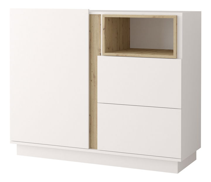 Komoda Gabrielle 03 (dub artisan + biela)