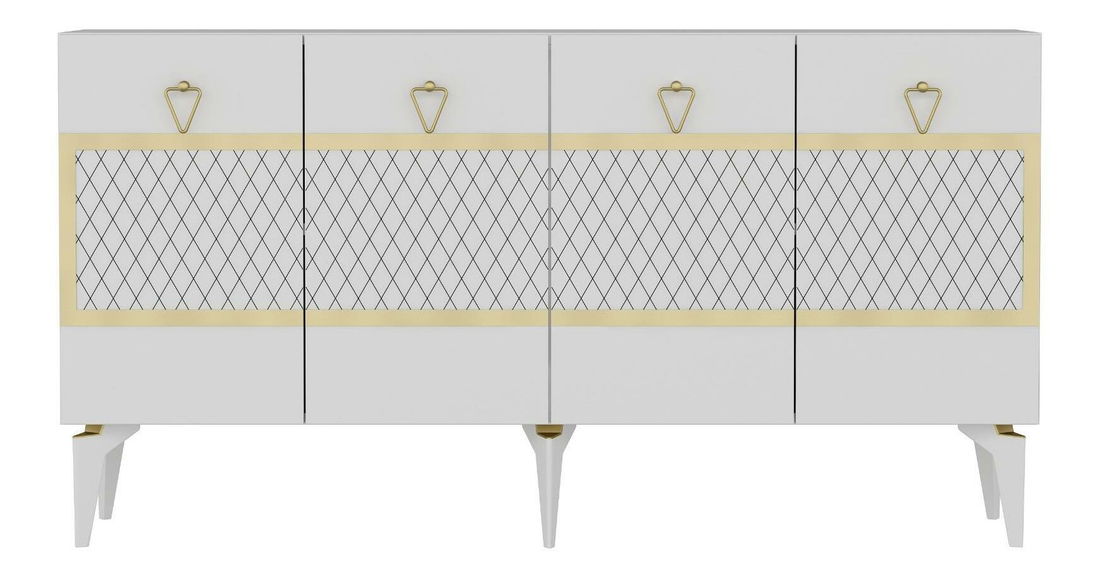 Skrinka Vadiki 1 (biela + zlatá) 