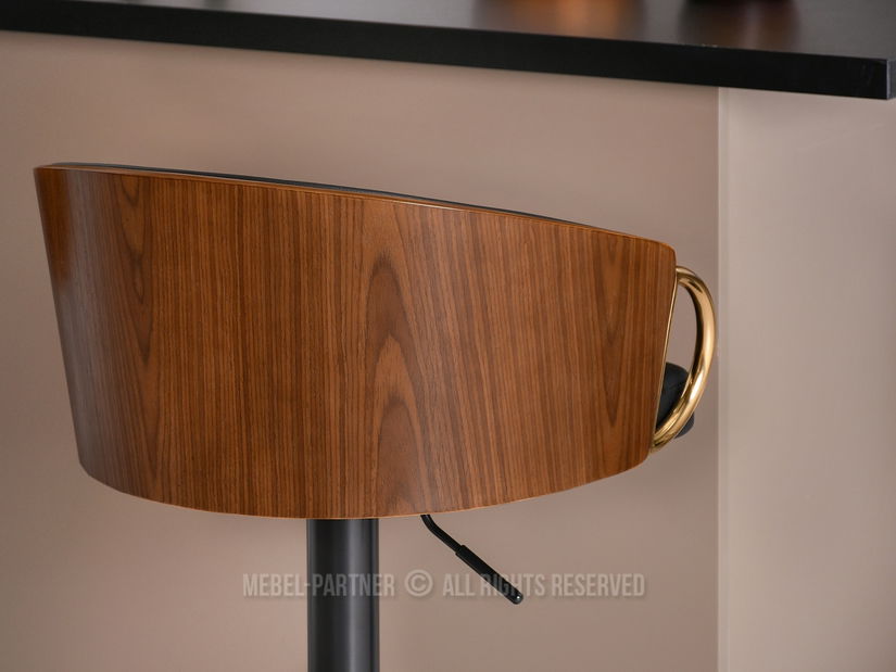 Stolica Elviria H (tamni orah + crna)