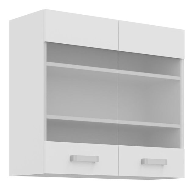 Dulap superior de bucătărie Edris 80 GS-72 2F (alb)
