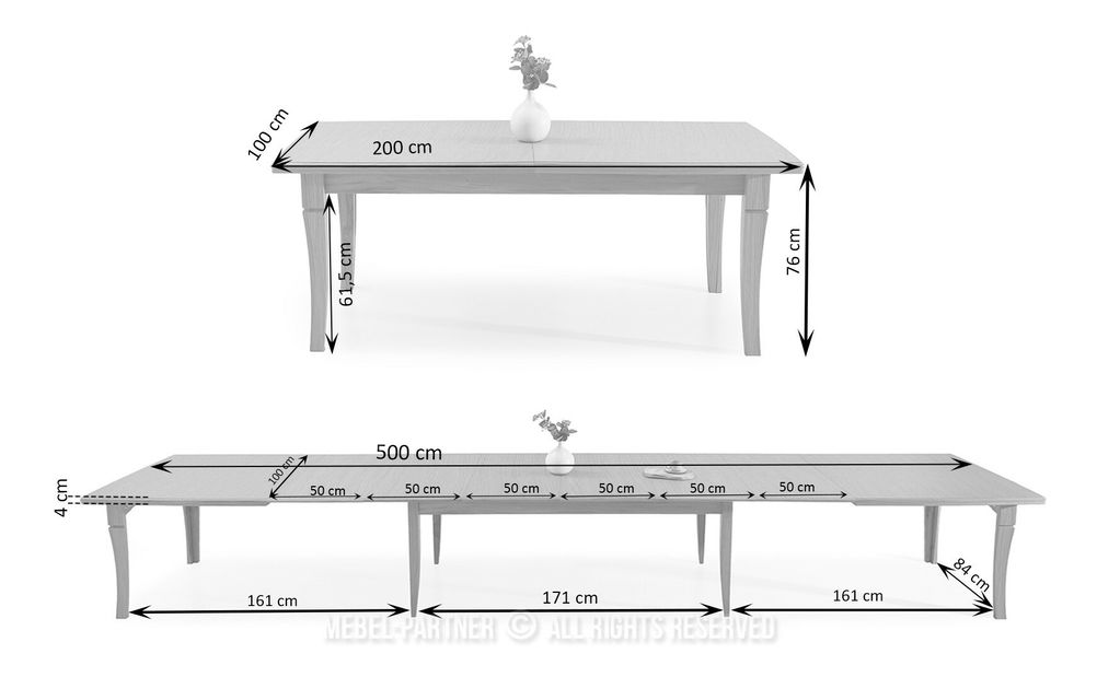 Masă sufragerie Wright (stejar)