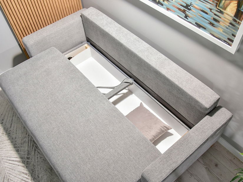 Canapea două locuri Salida (gri + stejar)