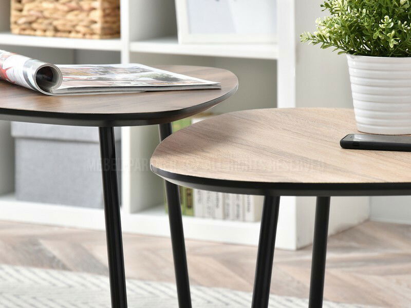 Konferenčný stolík Rossi Zest Xl (sonoma + čierna)