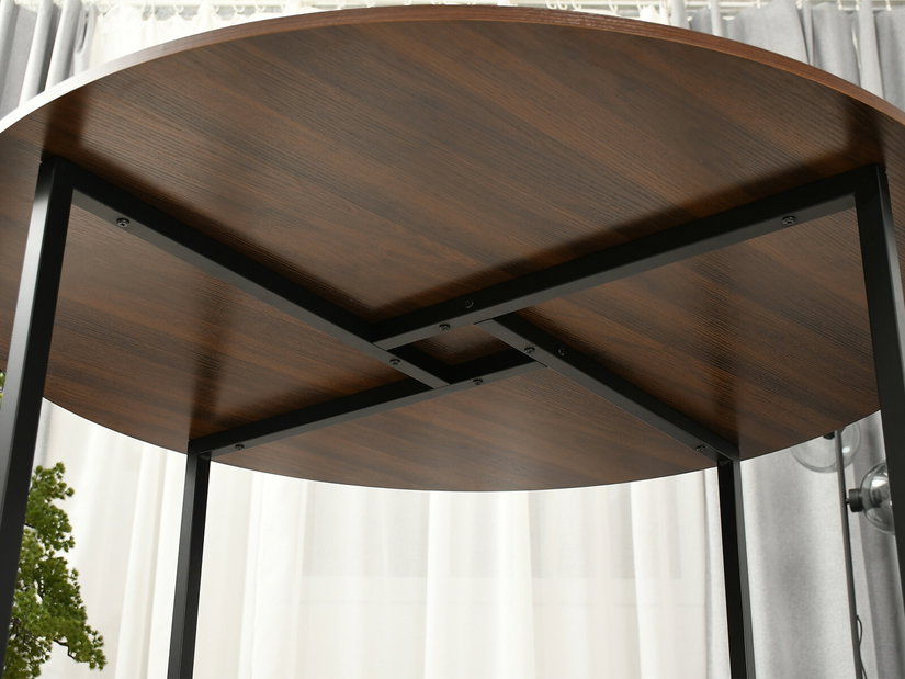Masă de sufragerie Bird (nuc + negru)