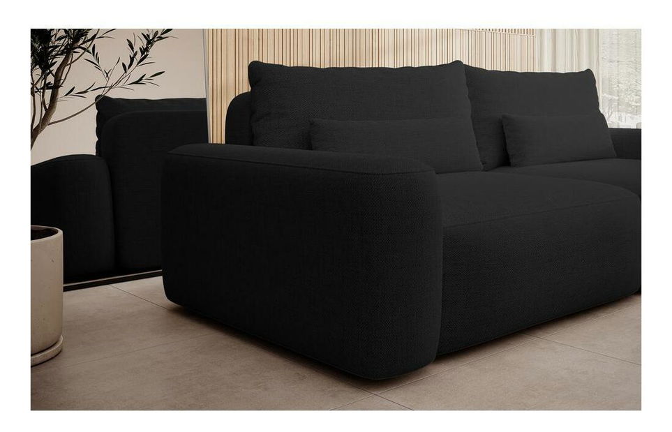 Canapea trei locuri Carlito 3 (negru)