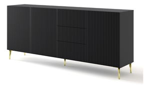 Comodă Rawy 3D3S (Negru)