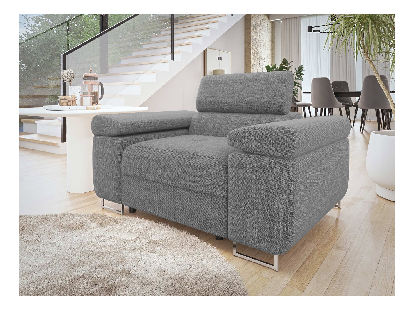 Kreslo Terazuro 1 (svetlosivá) 