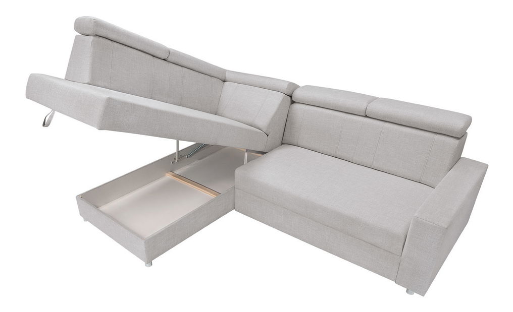 Rohová sedačka BRW Lone RECBK.2F (sivá) (L)