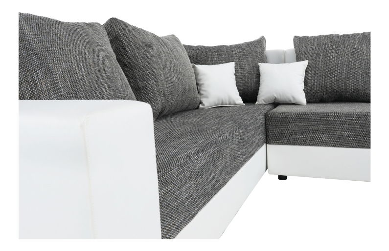 Colțar în formă de U Sergio Alb + Gri (D)