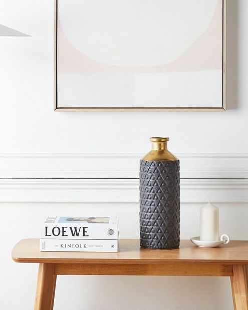 Váza AVONDALE 39 cm (sklolaminát) (čierna)