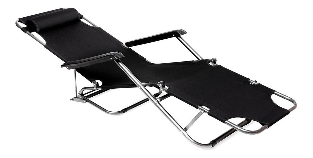 Zahradné lehátko Combei (čierna)