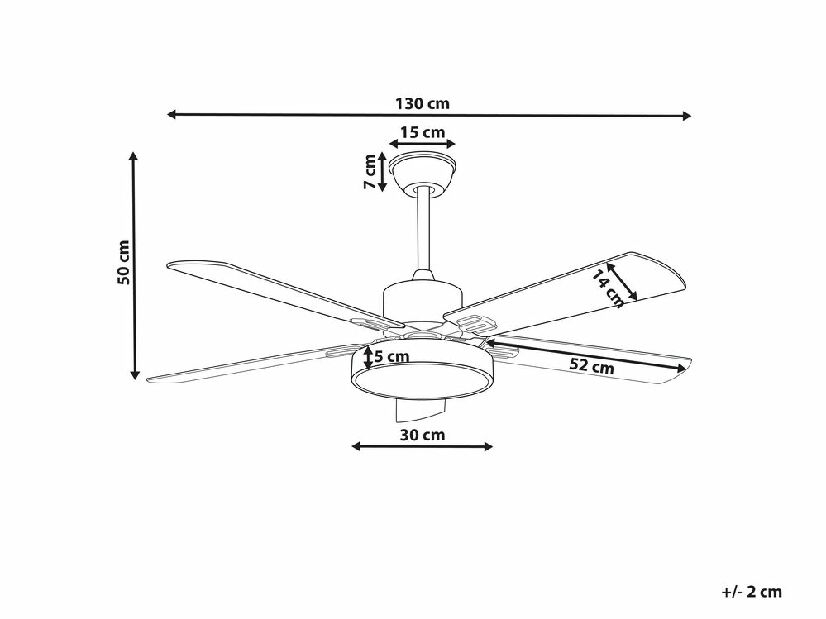 Stropný ventilátor so svetlom Helix (zelená)