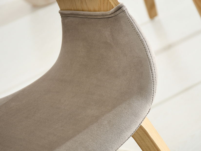 Jedálenská stolička Kwasniewski (béžová + dub)