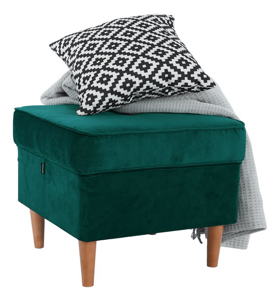 Kreslo Ušiak Rafaelo (zelená + orech) *bazár