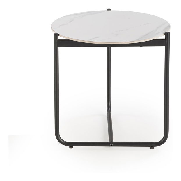 Stolić za kavu Acuna (bijeli mramor + crna)