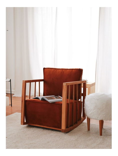 Hintafotel Salamander (fahéj)