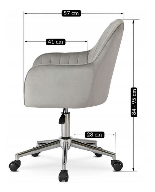 Uredska fotelja Trincheras (siva) 