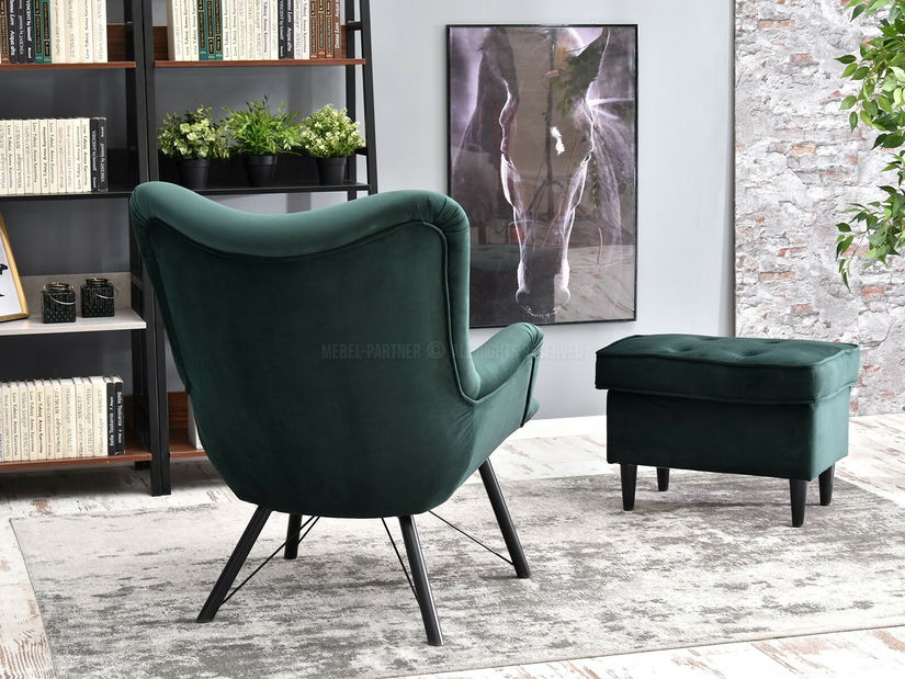 Fotoliu relax Dawntawn (verde + negru)