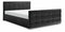 Manželská posteľ 140 cm Billie (čierna) (s roštom a úložným priestorom)