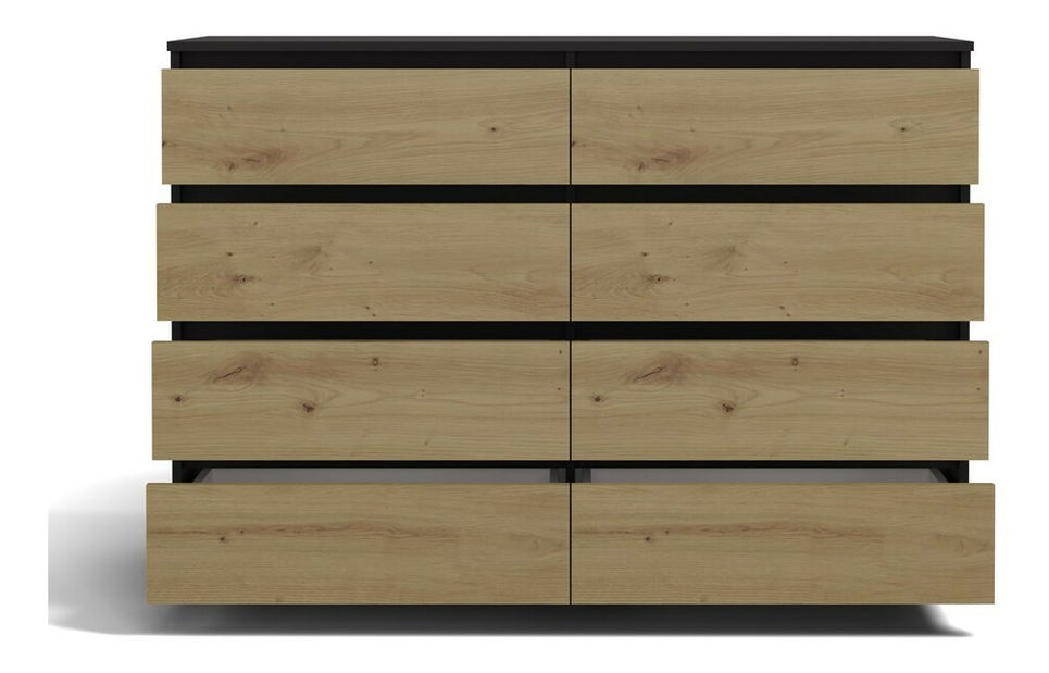 Komoda Musecalo 7 140 (antracit + dub artisan)