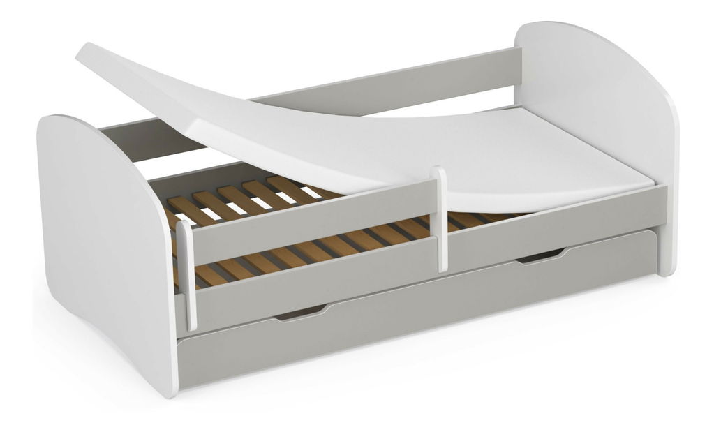 Dječji krevet Pranshi II (siva) (s madracem)