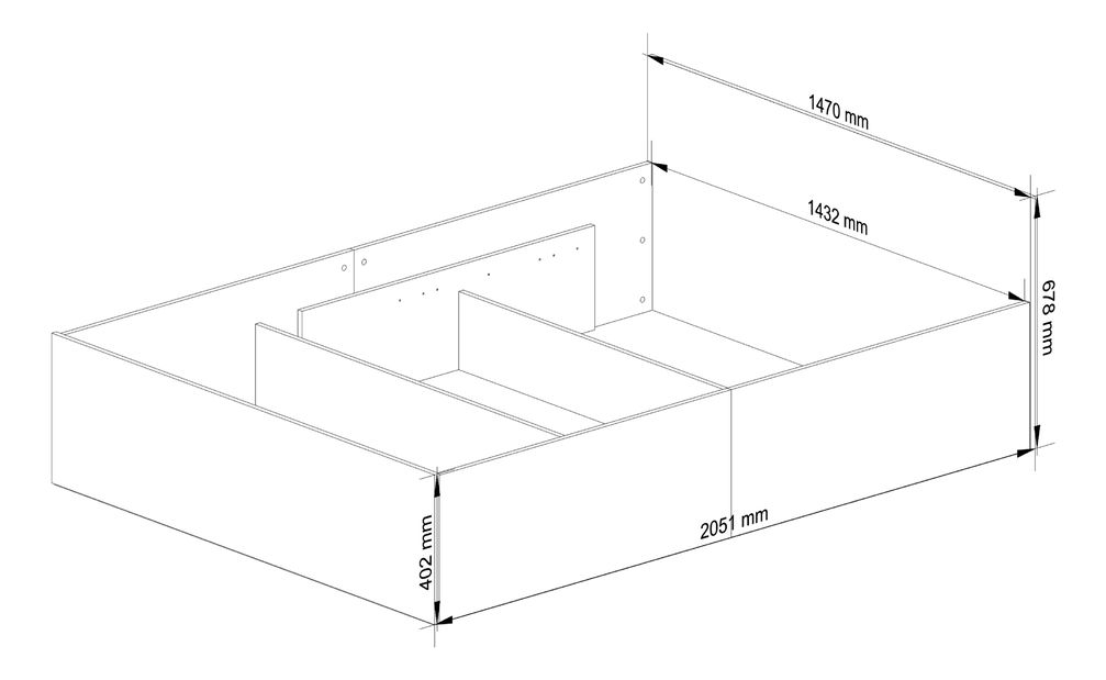 Bračni krevet Cosimo (bijela) (s madracem)