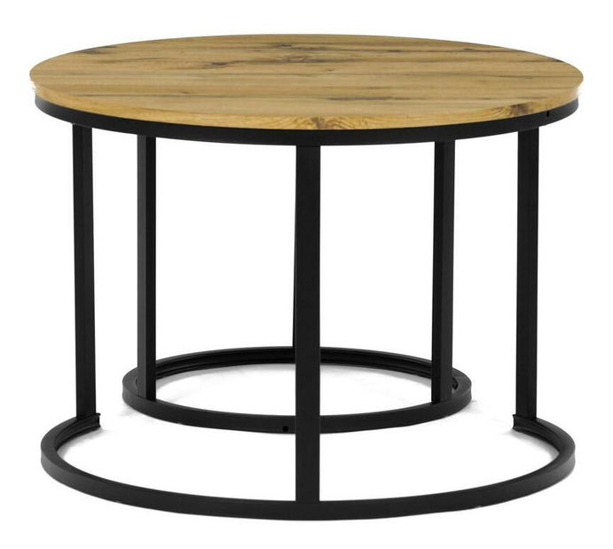 Set 2 konferenčných stolíkov Conjugar (dub divoký)