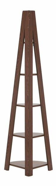 Regál Sobo (tmavé drevo) (s rebríkom)