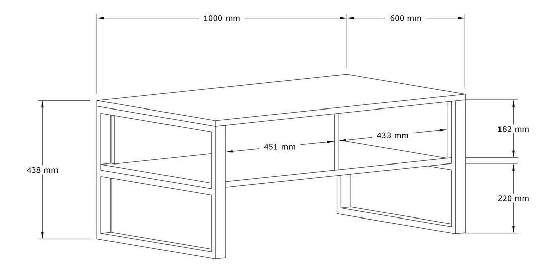 Stolić za kavu Davon (bijela)