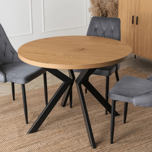 Blagovaonski stol na razvlačenje Lavar (hrast zlatni) (za 4-10 osoba)