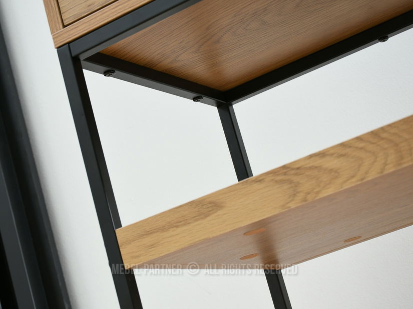 Konzolni stolić Norma Xl (hrast + crna)