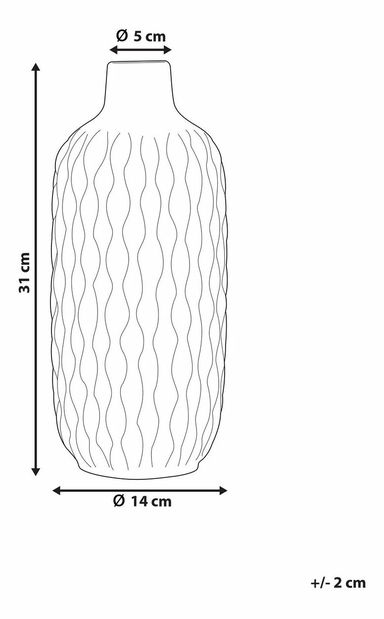 Vaza ELON 31 cm (stakloplastika) (crna)