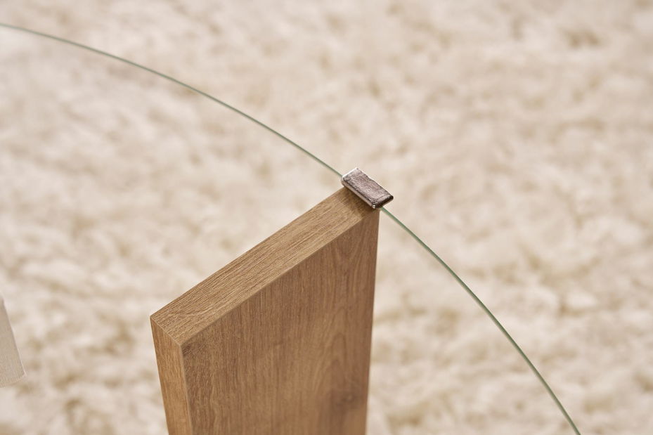 Măsuță cafea Claro (Stejar safir + sticlă)